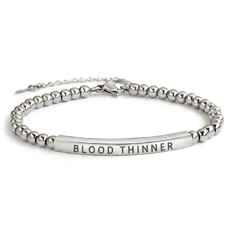 Blood Thinner Slim Bracelet medical alert product for blood thinners