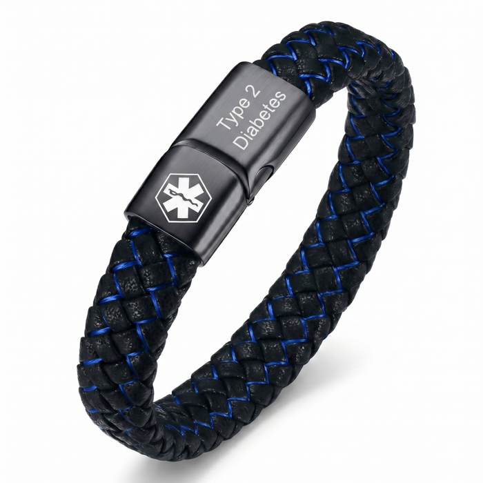 MediCarry diabetes and insulin medical alert bracelet