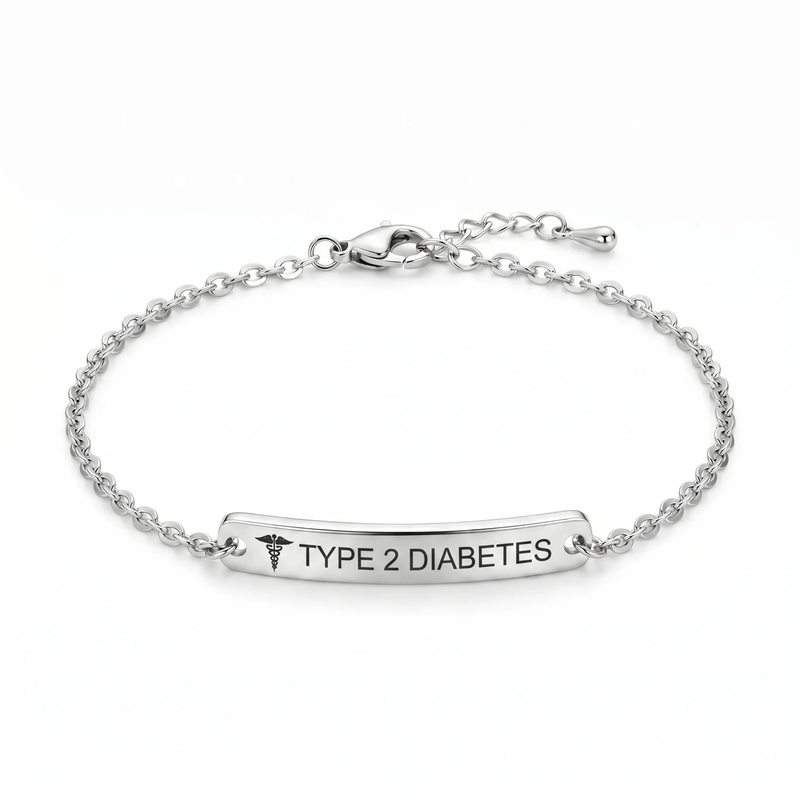 Diabetes Chain Bracelet medical alert product for diabetes