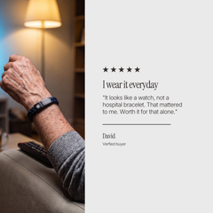 Five-star customer review of the epilepsy bracelet